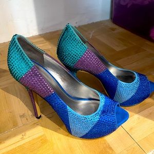 Enzo Angiolini Multi Color Rhinestone Pumps